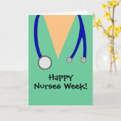De leuke Gelukkige Week van Verpleegsters schrobt Kaart (Gele Bloem)