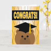 De Leuke Gelukwensen van afstuderen - draag Kaart (Gele Bloem)