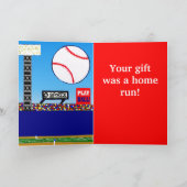 De leuke Gepersonaliseerde Kinder Sporten danken u Bedankkaart (Binnen)