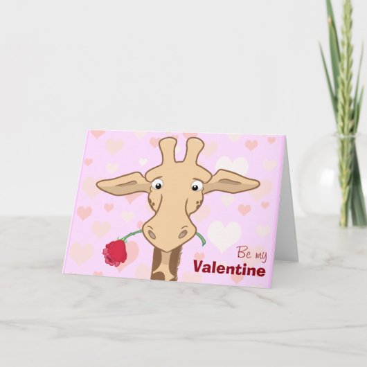 De leuke Giraffe & nam de Kaart van Valentijn toe (Voorkant)