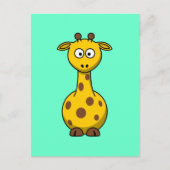 De leuke Giraffe van de Cartoon Briefkaart (Voorkant)