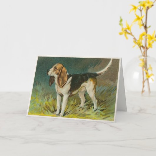 De leuke Groeten van de Hond met de Zoete Druk van Kaart (Gele Bloem)