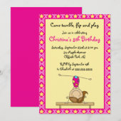 De leuke Gymnastiek- Uitnodigingen van de Partij (Voorkant / Achterkant)