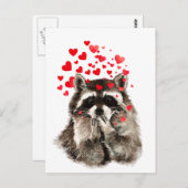 De leuke Harten van de Liefde van de Kussen van de Briefkaart (Voorkant / Achterkant)