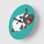 De leuke het Lachen Schapen van de Cartoon Ronde Klok (Hoek)
