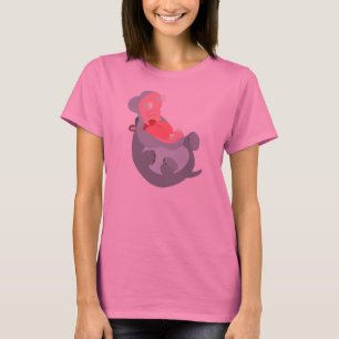 De leuke het Lachen T-shirt van de Vrouwen van