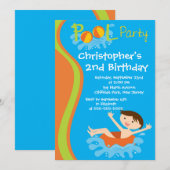 De leuke Jongens voegen de Uitnodigingen van de (Voorkant / Achterkant)