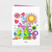 De leuke kaart die van het Moederdag met kat (Achterkant)