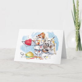 de leuke kaart van de de chef-kokValentijnsdag van