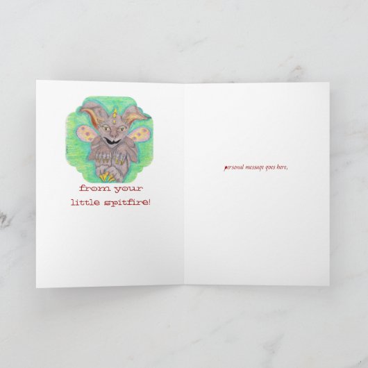 De leuke Kaart van de Draak van het Moederdag (Binnen)