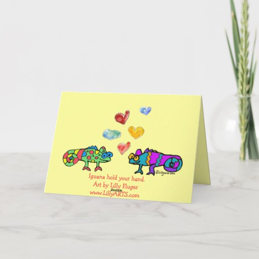 De leuke Kaart van de Liefde van de Hagedis (Achterkant)