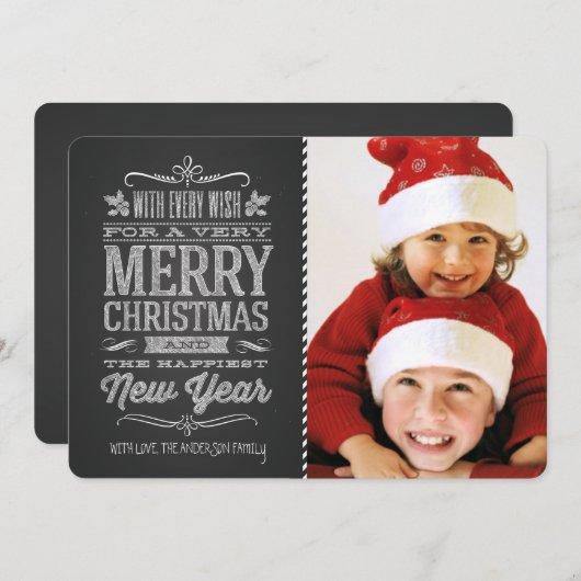 De leuke Kaart van de Sjabloon van de Foto van het (Voorkant / Achterkant)