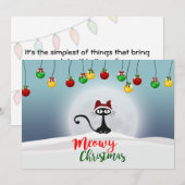 De leuke Kaart van de Vakantie van Kerstmis Meowy (Voorkant / Achterkant)