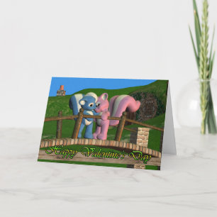De leuke Kaart van de Valentijnsdag met de