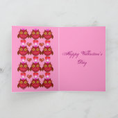 De leuke kaart van de Valentijnsdag met de Uilen (Binnen)