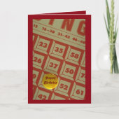De leuke Kaart van de Verjaardag van Bingo Themed (Voorkant)