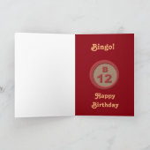 De leuke Kaart van de Verjaardag van Bingo Themed (Binnen)