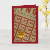 De leuke Kaart van de Verjaardag van Bingo Themed (Gele Bloem)