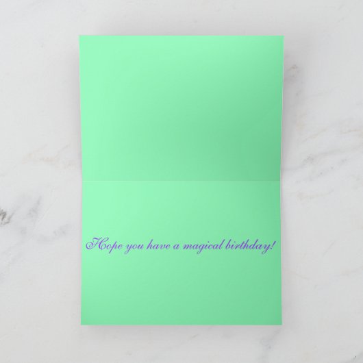 De leuke Kaart van de Verjaardag van de EENHOORN (Binnen)