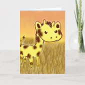 De leuke Kaart van de Verjaardag van de Giraffe (Voorkant)
