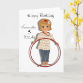 De leuke Kaart van de Verjaardag van de Hoepel (Gele Bloem)