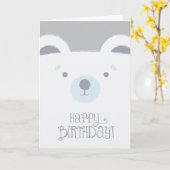 De leuke Kaart van de Verjaardag van de Ijsbeer (Gele Bloem)