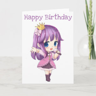 De leuke Kaart van de Verjaardag van de Zanger