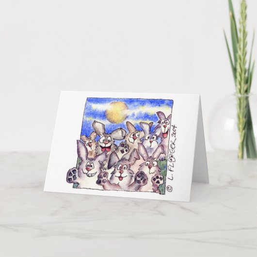 De leuke Kaart van de Volle maan van het Konijn (Voorkant)