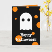 De leuke Kaart van Halloween van het Spook voor (Gele Bloem)