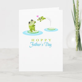 De leuke kaart van Vaderdag van de Kikker Hoppy