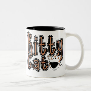 De leuke Kat van het Kat Tweekleurige Koffiemok