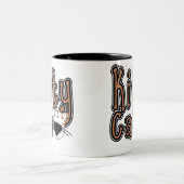 De leuke Kat van het Kat Tweekleurige Koffiemok (Center)