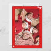 De leuke Kerstkaart van de Familie van 4 Foto (Achterkant)