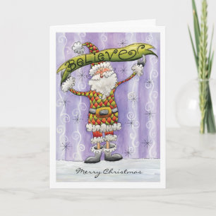 De leuke Kerstkaart van de Kerstman - geloof Feestdagen Kaart