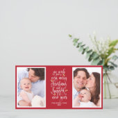 De leuke Kerstkaarten van de Collage van de Foto - Feestdagenkaart (Staand voorkant)