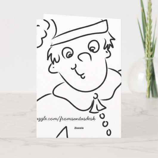 De leuke Kerstman Feestdagen Kaart (Achterkant)