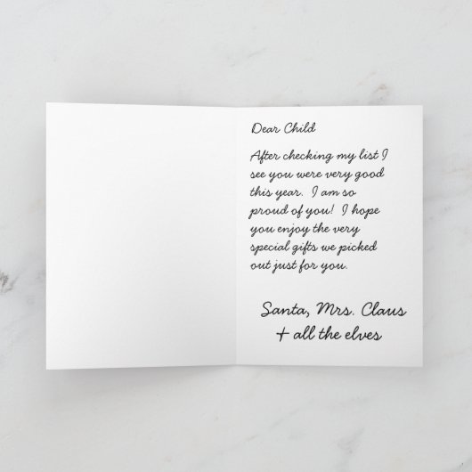 De leuke Kerstman Feestdagen Kaart (Binnen)