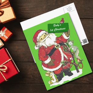 De Leuke Kerstman van Eerste Kerstmis van de baby Feestdagenkaart