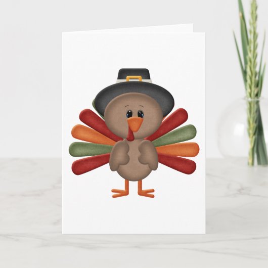 De leuke (klantgerichte) Thanksgiving van Turkije Feestdagen Kaart (Voorkant)