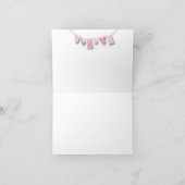 De leuke Kleren van het Meisje van het Baby op de Bedankkaart (Binnen)