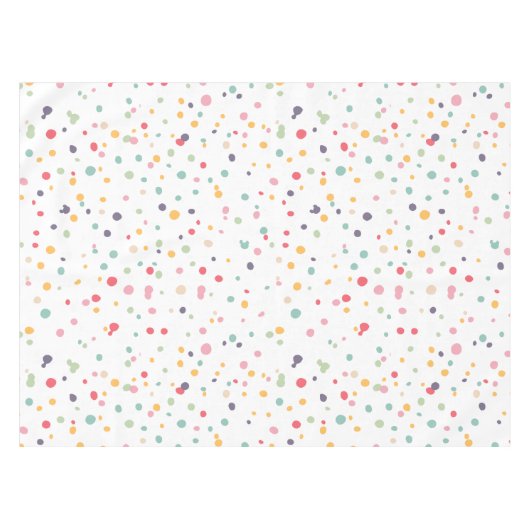 De leuke Kleurrijke Confetti stippelt Patroon Tafelkleed (Voorkant (Horizontaal))