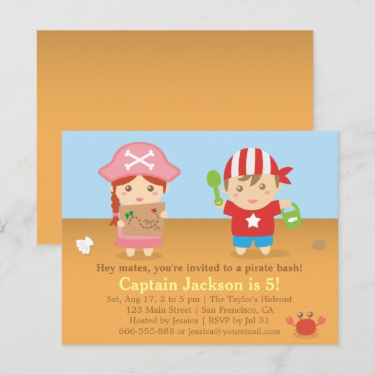 De leuke Kleurrijke Partij van de Verjaardag van Kaart (Voorkant / Achterkant)