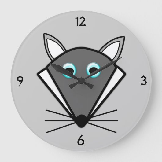 De leuke Klok van de Muur van de Wolf van (Voorkant)