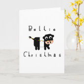 De leuke Koe van Galloway van Kerstmis van Beltie Kaart (Gele Bloem)