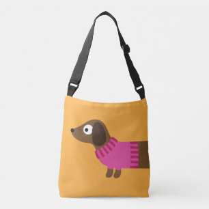 De leuke Lange Illustratie van de Tekkel Crossbody Tas