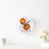 De leuke Leeuwen van de Cartoon in de Klok van de (Huis)