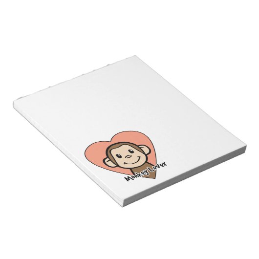 De leuke Liefde van de Aap van de Glimlach van de Notitieblok (Schuin)