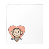 De leuke Liefde van de Aap van de Glimlach van de Notitieblok (Voorkant)