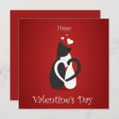 De leuke Liefde van de Katten van de Valentijnsdag Feestdagenkaart (Voorkant / Achterkant)