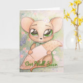 De leuke Muis wordt goed spoedig Kaart (Gele Bloem)